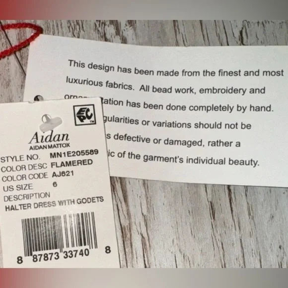 NWT Aidan Matrix Cocktail Halter Dress With Godets Red Mini Sleeveless 6